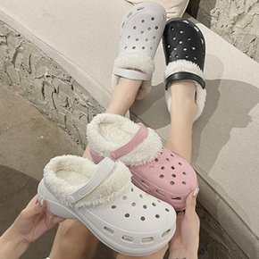여성 털안감 탈부착 슬리퍼 사무실 실내 실외 (9097155A)
