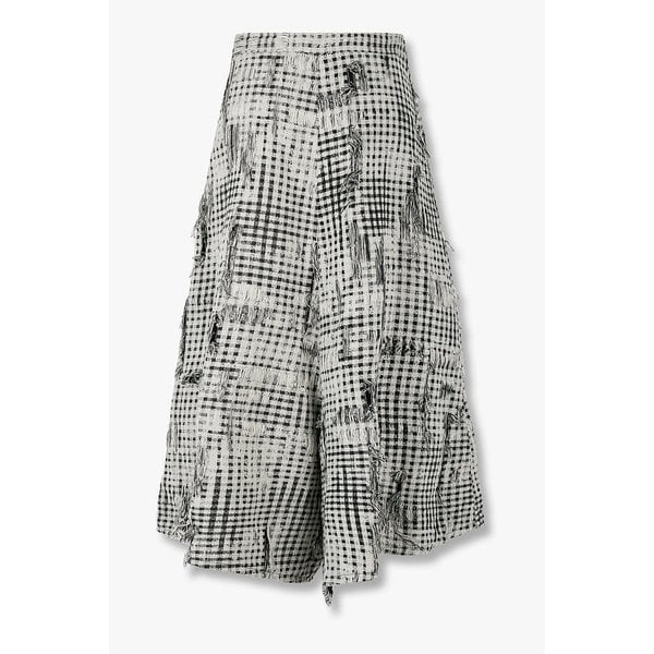 [Y`s]깅엄 체크 프린지 큐롯 팬츠 6616111103000