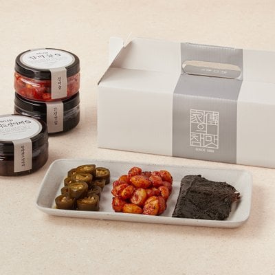 하나원 반찬 3종 기획(간장깻잎+참마늘+할라피뇨장아찌)