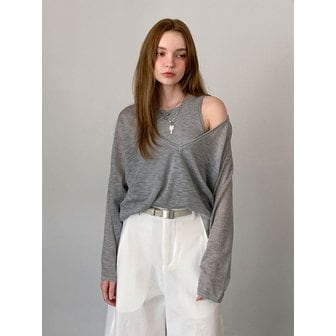 바스카라 [SET] Basic Sleeveless+Deep V-Neck Knit (3colors) - VKNIT_131