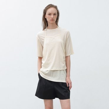 나인(Atelier Nain) [25S/S](택가:79,000원)아이반 홀터 레이어드 티(T-7055)