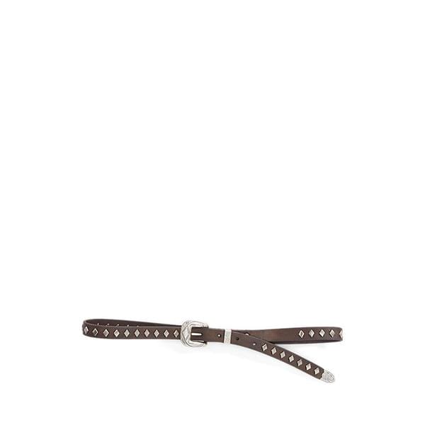 랄프 로렌 스터디드 레더 슬림 벨트(WARRBLT0F320007201)
