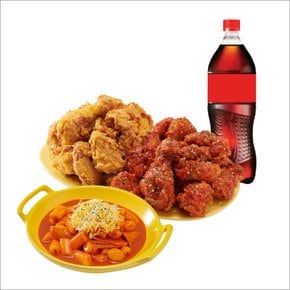 [기프티쇼] 노랑통닭 (순살/치킨)반반치킨(후라이드/양념)+떡볶이+콜라1.25L