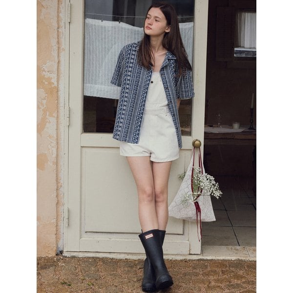 [단독] Ethnic half shirt_French blue(OB6SH05)
