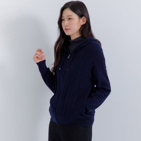 (3컬러) 꽈배기 후드 집업 가디건 LCKTPA22