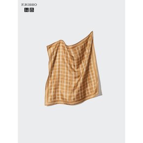 재팬 x F.RISSO 실크 체크 프린트 스카프 남녀 공용 488342