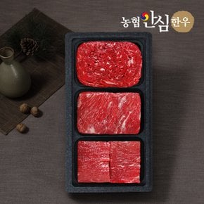 [냉장][농협안심한우] 1등급 감사정육세트 (불고기+국거리+장조림)/팩당400g/총1.2kg