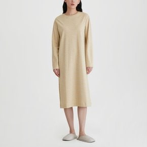여 스마트 코튼 루즈핏 긴팔 라운지 원피스(LIGHT BEIGE / DARK NAVY / MELANGE GREY)