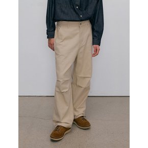 Washed heavy chino pants (beige)