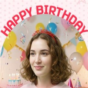 HAPPY BIRTHDAY 머리띠 축제머리띠 사진관머리띠