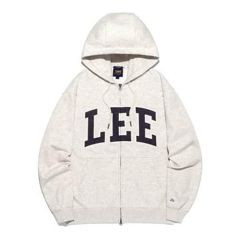LEE 데님 아플리케 후드 집업 오트밀 LE2503HZ02OT