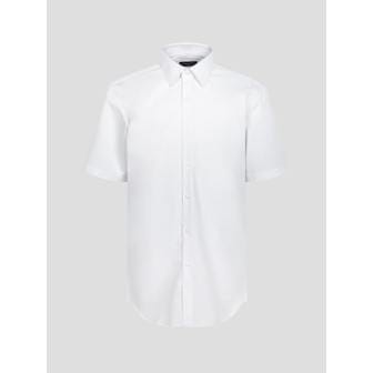 로가디스 스트레치 트윌 솔리드 레귤러핏 반팔 드레스 셔츠  화이트 (MA4465FR11)