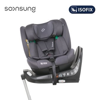 순성 우노 올인원 아이사이즈 회전형 카시트 ISOFIX 차콜 / 선쉐이드+쿨시트