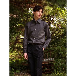 Essential Gaberdine cotton shirts (Charcoal)