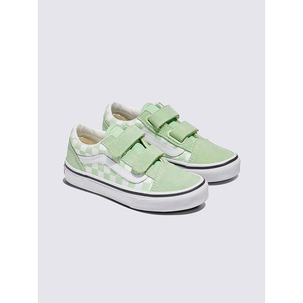 [반스 공식] 키즈 컬러 띠어리 체커보드 Old Skool 올드스쿨 벨크로 / VN000CYAE2Y1