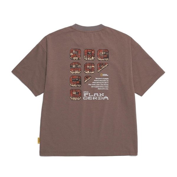 [부산점] N252UTS091 421 내셔널지오그래픽 크로우 소로나 쿨 바르셀로나 세미오버핏 반팔 티셔츠