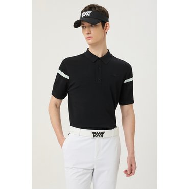PXG [PXG공식] 남성 여름 라인 포인트 카라 숏 슬리브 니트-PJMCM411121