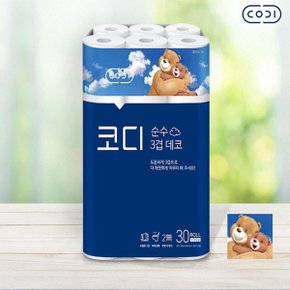 코디 순수 3겹데코 30M 30롤 x1팩 비데겸용_P303453831