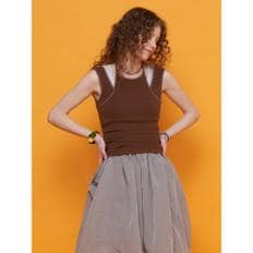 String Layered Sleeveless  Brown (MS4542W52D)