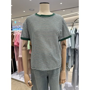 ab.f.z 오버핏 단가라 반팔티셔츠 ASZ2HK43