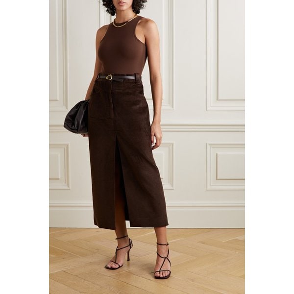 피츠 에브리바디 스트레치 새틴 저지 텅 보디스 코코아 뉴트럴