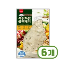 그릭슈바인 쓱닭쓱닭 블랙페퍼 닭가슴살 즉석조리 100g x 6개