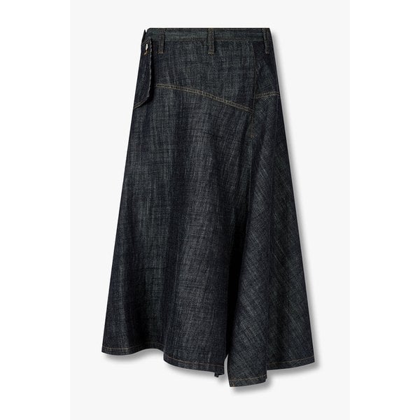 [Y`s]버튼 패치 패널 데님 스커트 6616116100000