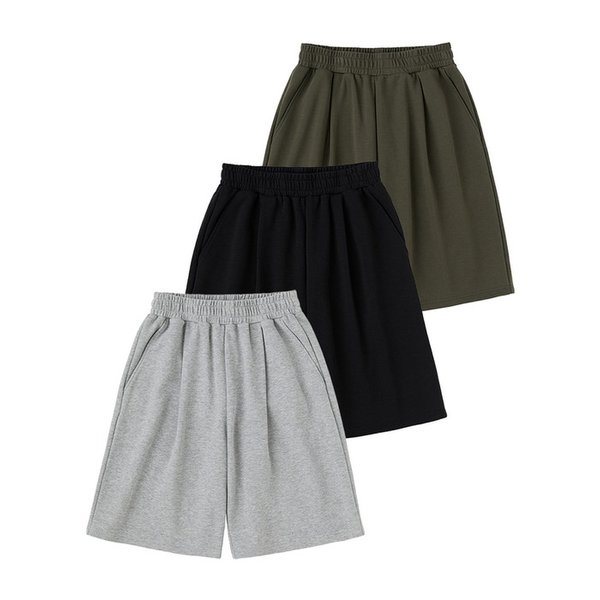 버뮤다 와이드 스웨트 숏 팬츠 (3COLOR)