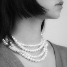 [N240109] Rondelle Pearl Necklace