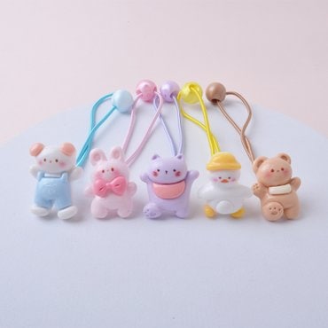 메르시밴드 동물마을 머리끈 5P set