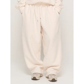 TEDDY OVER FLEECE WIDE STRING PANTS (IVORY)