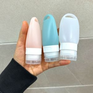 오너클랜 3컬러 말랑 실리콘 소분 용기 공병 고리형 40ml