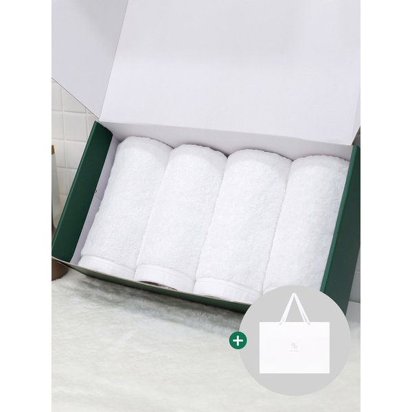 1퍼센테이지 화이트빈 200g 40수 코마사 타올 4P 선물세트