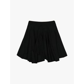 UNBALANCE CUTTING SKIRT_BLACK