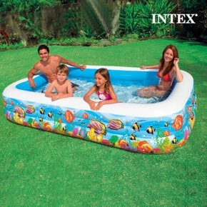 [무료배송] INTEX 아쿠아사각패밀리풀 / 58485