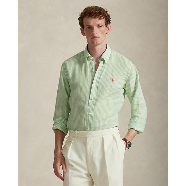 남성 클래식핏 스트라이프 리넨 셔츠(MNPOWOV16824969300)