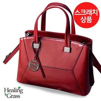 힐링그래스 [여주점] [스크래치 상품] 심플라인 천연소가죽 핸드백 (레드) HGCH5858RD-S