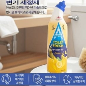 변기세정제 레몬향 석회질방지 변기안쪽 소변냄새얼룩 750ml