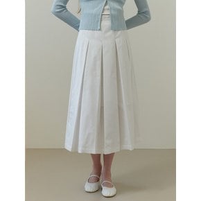 Chou pleats skirt (white)