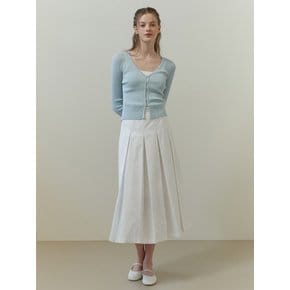 Chou pleats skirt (white)