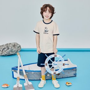 남아 서핑베어 쿨 코튼 반팔 내의 세트