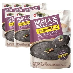 샘표 밸런스죽 검은콩 흑임자죽 420g 6개