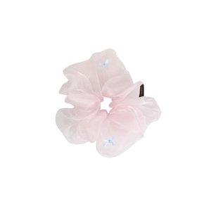 baby ribbon scrunchie_pink