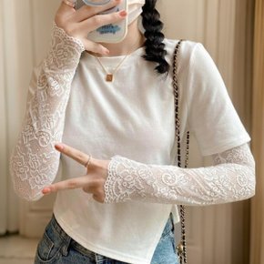 여자 레이스 패션 플라워패턴 팔커버 토시