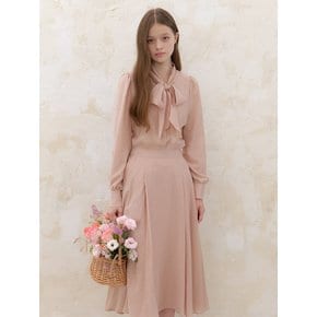 26FW_Ribbon-tie Blouse(LL) / Pink Beige(4color)