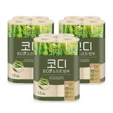 코디 [SSG]코디 ECO 소프트 밤부 대나무천연펄프 화장지 30M*12롤 3팩(총36롤, 무료배송)