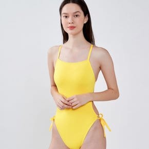 선라이즈 옐로우 트라이앵글 타이백 수영복