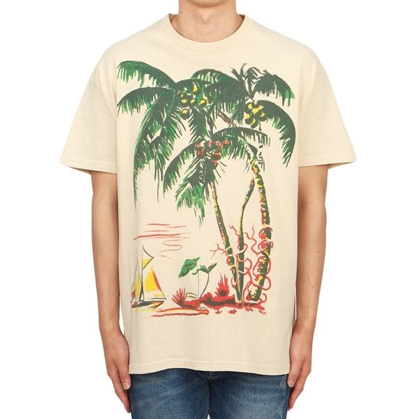 [부산점] 스크래치 남성 반팔티셔츠 T PALM STRON WASHED KHAKI M