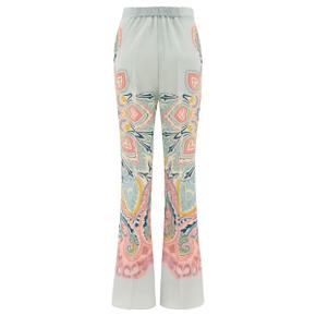 Womens Pants Printed palazzo trousers Light Blue 192074490260