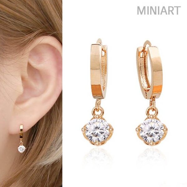 14K Gold-pin 귀걸이 골드 원터치링 MS511
